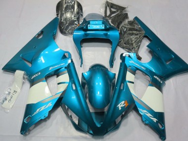 2000-2001 Light Blue & White Yamaha R1 Motorcycle Fairing