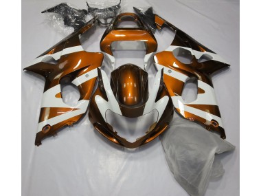 2000-2002 Gloss Orange & White Suzuki GSXR 1000 Motorcycle Fairing