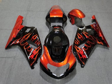 2001-2003 Gloss Black and Orange Suzuki GSXR 600-750 Motorcycle Fairing