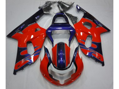 2001-2003 Gloss Red & Blue Suzuki GSXR 600-750 Motorcycle Fairing