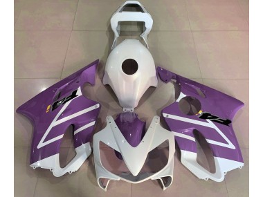 2001-2003 Gloss White and Purple Honda CBR600 F4i Motorcycle Fairing
