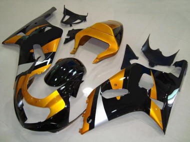 2001-2003 Gold and Black Suzuki GSXR 600-750 Motorcycle Fairing