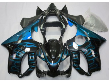 2001-2003 Light Blue Flame Honda CBR600 F4i Motorcycle Fairing