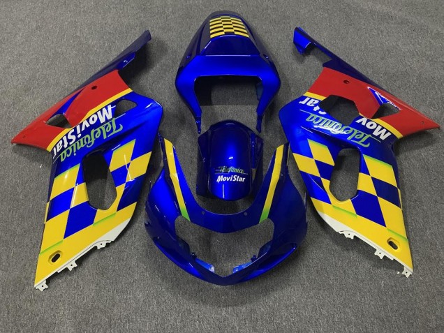 2001-2003 Telefonica Suzuki GSXR 600-750 Motorcycle Fairing 2001-2003 Telefonica Suzuki GSXR 600-750 Motorcycle Fairing