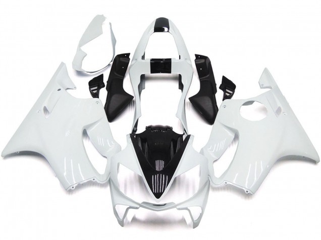 2001-2003 White and Black Honda CBR600 F4i Motorcycle Fairing