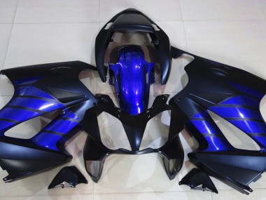 2002-2012 Matte Black & Blue Honda VFR800 Motorcycle Fairing