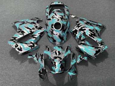 2002-2012 Teal Camo Honda VFR800 Motorcycle Fairing