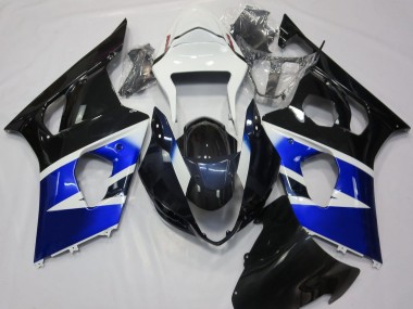 2003-2004 Black Blue and White Suzuki GSXR 1000 Motorcycle Fairing