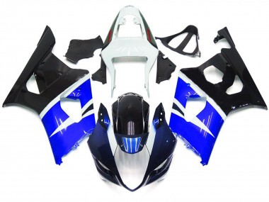 2003-2004 Blue and Gloss Black Custom Style Suzuki GSXR 1000 Motorcycle Fairing