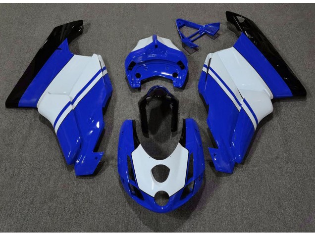 2003-2004 Gloss Blue & White Ducati Ducati 749 999 Motorcycle Fairing 2003-2004 Gloss Blue & White Ducati Ducati 749 999 Motorcycle Fairing