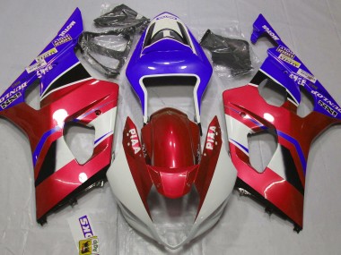 2003-2004 Gloss Candy Red and Blue Suzuki GSXR 1000 Motorcycle Fairing