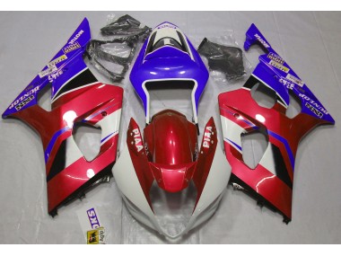 2003-2004 Gloss Candy Red and Blue Suzuki GSXR 1000 Motorcycle Fairing