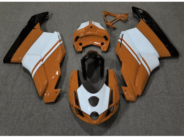 2003-2004 Gloss Orange & White Ducati Ducati 749 999 Motorcycle Fairing 2003-2004 Gloss Orange & White Ducati Ducati 749 999 Motorcycle Fairing