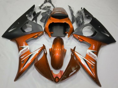 2003-2004 Gloss Orange & White Yamaha R6 Motorcycle Fairing