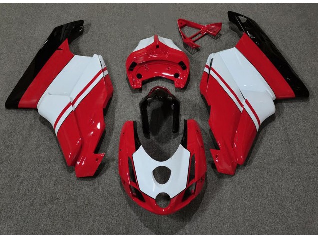 2003-2004 Gloss Red & White Ducati Ducati 749 999 Motorcycle Fairing 2003-2004 Gloss Red & White Ducati Ducati 749 999 Motorcycle Fairing