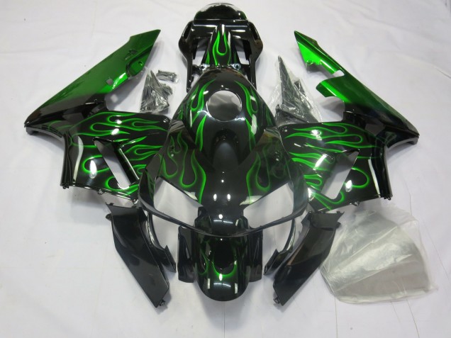 2003-2004 Green Flames Honda CBR600RR Motorcycle Fairing 2003-2004 Green Flames Honda CBR600RR Motorcycle Fairing