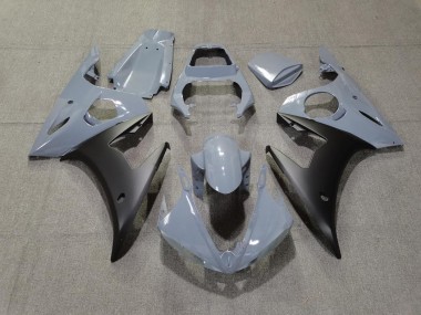 2003-2004 Grey & Matte Black Yamaha R6 Motorcycle Fairing