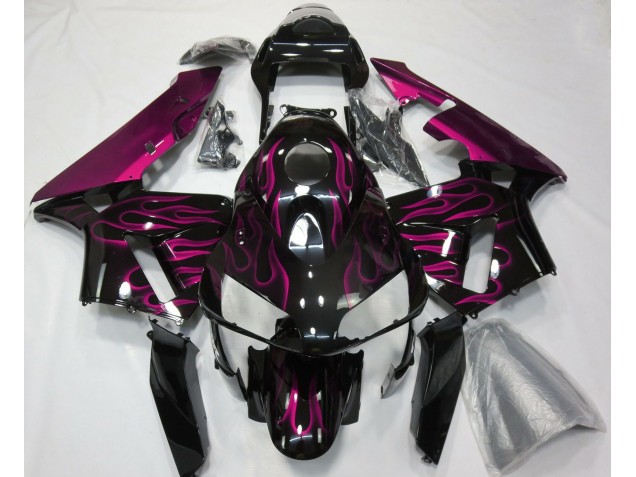 2003-2004 Hot Pink Flames Honda CBR600RR Motorcycle Fairing 2003-2004 Hot Pink Flames Honda CBR600RR Motorcycle Fairing