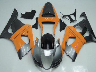 2003-2004 Light Orange Silver and Black Suzuki GSXR 1000 Motorcycle Fairing