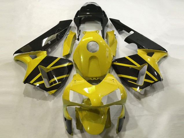 2003-2004 Mustard Yellow & Gloss Black Honda CBR600RR Motorcycle Fairing 2003-2004 Mustard Yellow & Gloss Black Honda CBR600RR Motorcycle Fairing