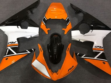 2003-2004 Orange White and Black Yamaha R6 Motorcycle Fairing