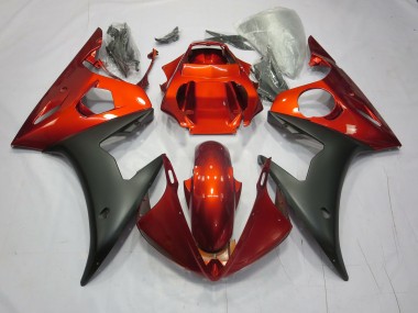 2003-2004 Red / Orange Matte Yamaha R6 Motorcycle Fairing