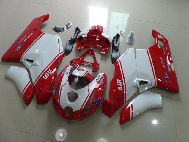 2003-2004 Red and White Ducati Ducati 749 999 Motorcycle Fairing 2003-2004 Red and White Ducati Ducati 749 999 Motorcycle Fairing