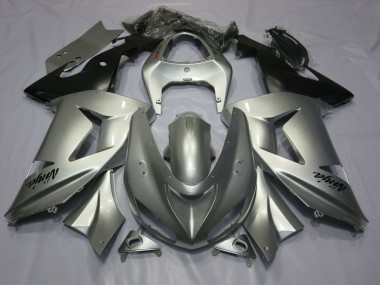 2003-2004 Silver Kawasaki ZX6R Motorcycle Fairing