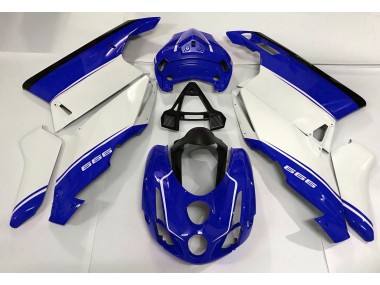 2003-2004 White Blue and Black Ducati Ducati 749 999 Motorcycle Fairing