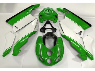 2003-2004 White Green and Black Ducati Ducati 749 999 Motorcycle Fairing
