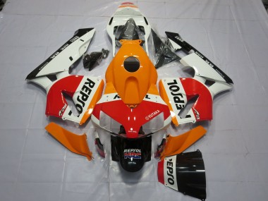 2003-2004 White Orange Repsol Honda CBR600RR Motorcycle Fairing