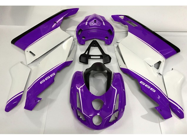 2003-2004 White Purple and Black Ducati Ducati 749 999 Motorcycle Fairing 2003-2004 White Purple and Black Ducati Ducati 749 999 Motorcycle Fairing