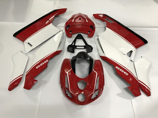 2003-2004 White Red and Black Ducati Ducati 749 999 Motorcycle Fairing 2003-2004 White Red and Black Ducati Ducati 749 999 Motorcycle Fairing
