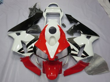 2003-2004 White Red and Black Honda CBR600RR Motorcycle Fairing