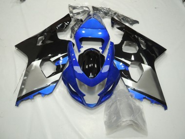 2004-2005 Blue Black and Silver Suzuki GSXR 600-750 Motorcycle Fairing