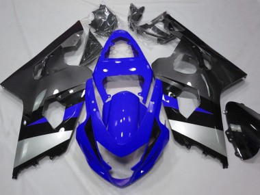 2004-2005 Blue and Silver Suzuki GSXR 600-750 Motorcycle Fairing