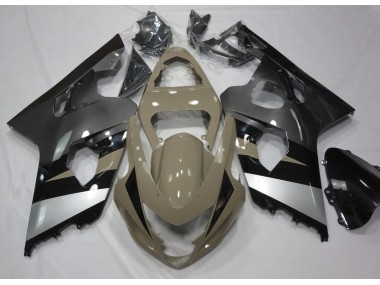 2004-2005 Desert Tan and Silver Suzuki GSXR 600-750 Motorcycle Fairing