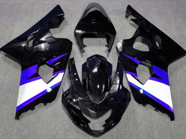 2004-2005 Gloss Black & Blue Suzuki GSXR 600-750 Motorcycle Fairing