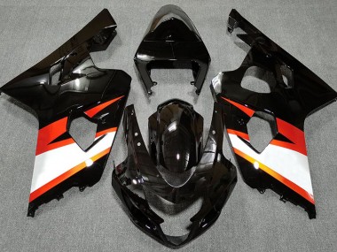 2004-2005 Gloss Black & Orange Suzuki GSXR 600-750 Motorcycle Fairing