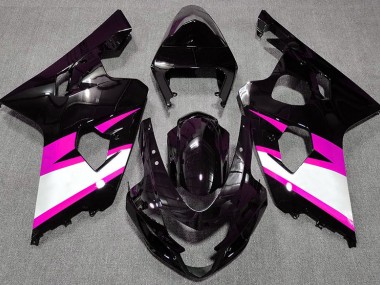 2004-2005 Gloss Black & Pink Suzuki GSXR 600-750 Motorcycle Fairing