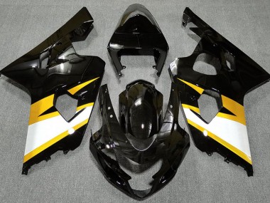 2004-2005 Gloss Black & Yellow Suzuki GSXR 600-750 Motorcycle Fairing
