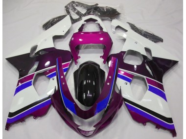 2004-2005 Gloss Pink and Blue Suzuki GSXR 600-750 Motorcycle Fairing