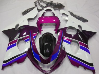 2004-2005 Gloss Pink and Blue Suzuki GSXR 600-750 Motorcycle Fairing