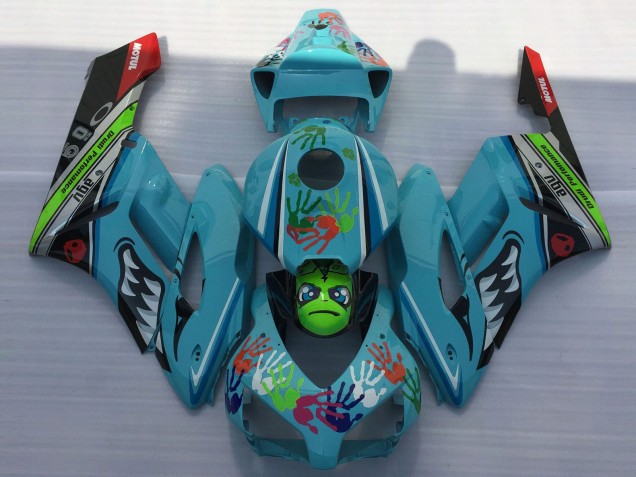 2004-2005 Light Blue Shark Honda CBR1000RR Motorcycle Fairing