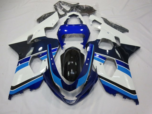 2004-2005 Light Blue White and Black Suzuki GSXR 600-750 Motorcycle Fairing 2004-2005 Light Blue White and Black Suzuki GSXR 600-750 Motorcycle Fairing