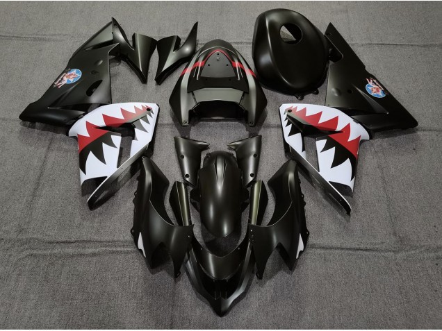 2004-2005 Matte Black Betty Bomber Kawasaki ZX10R Motorcycle Fairing