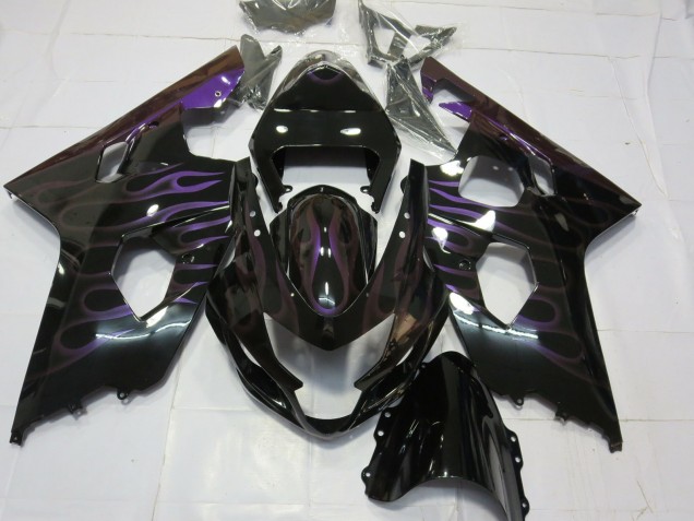 2004-2005 Purple Flame Suzuki GSXR 600-750 Motorcycle Fairing 2004-2005 Purple Flame Suzuki GSXR 600-750 Motorcycle Fairing