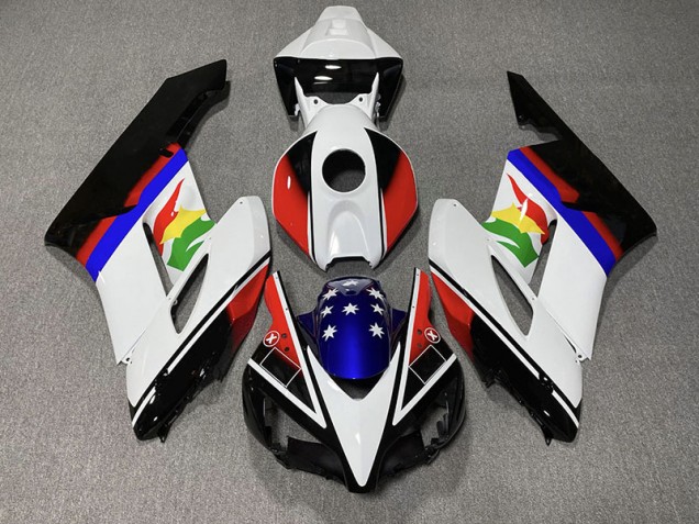2004-2005 Red and Blue Flag Honda CBR1000RR Motorcycle Fairing