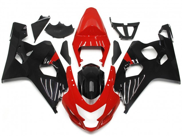 2004-2005 Red and Gloss Black Style Suzuki GSXR 600-750 Motorcycle Fairing 2004-2005 Red and Gloss Black Style Suzuki GSXR 600-750 Motorcycle Fairing