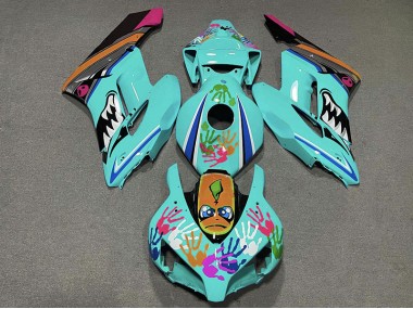 2004-2005 Teal Shark Honda CBR1000RR Motorcycle Fairing